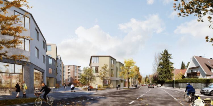Die CA Immo hat die Quartiersentwicklung "Langes Land" in München an die Empira Group verkauft. Visualisierung: CA Immo