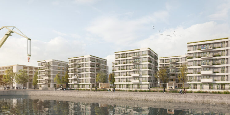 BILD zu OTS - Timber View Wohnprojekt im Zollhafen Mainz