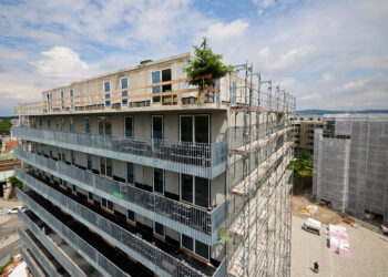 St. Pölten: Dachgleiche für 109 Wohnungen