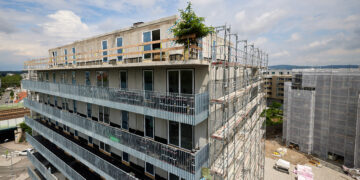 St. Pölten: Dachgleiche für 109 Wohnungen