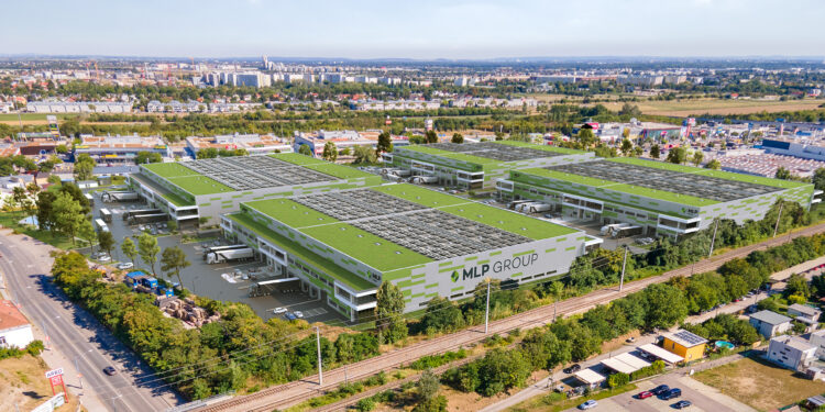 DER MLP Business Park Wien hat die Dachgleiche erreicht. Visualisierung: MLP