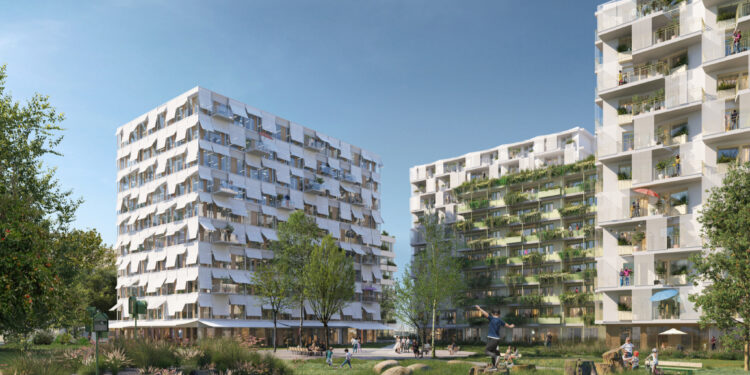 Die STC Development startet Planungsphase für nachhaltiges Gewerbeprojekt am 
Kempelenpark. Visualisierung: querkraft architekten