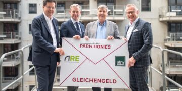 Dachgleiche für „Park Homes“ im Village im Dritten