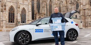 Kone testet nachhaltige Transportlösung LogBOX