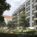 Gropyus startet in Berlin ein Mehrfamilienhaus in serieller Holzbauweise. Visualisierung: Gropyus AG