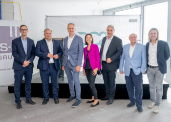 Gleichenfeier für DC2 in der Wiener Donaustadt