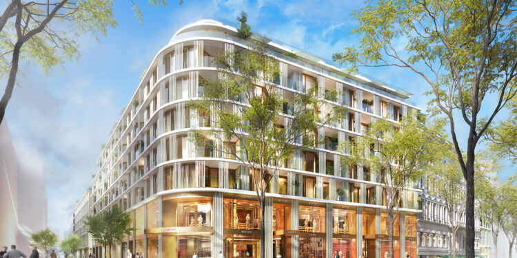 ie seit dem Baustopp im Rahmen der Signa-Insolvenz brachliegende Liegenschaft an der Mariahilfer Straße 10–18 wird mit neuem Nutzungskonzept revitalisiert. Rendering: Schreiner, Kastler - Büro für Kommunikation GmbH/MH 10 Immobilien GmbH