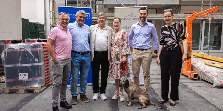 Gleichenfeier Wohnprojekt Schimmelgasse 5. Foto: Christian Steinbrenner