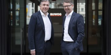 Die Buwog-Geschäftsführer Andreas Holler und Kevin Töpfer. Foto: BUWOG / Andreas Pohlmann)