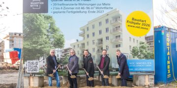 Doppel-Spatenstich in St. Pöltner Quartier Mitte