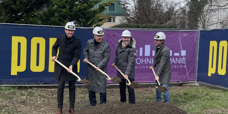 Spatenstich für das Wohnprojekt "Kalksburga". Bild: Die Wohnkompanie