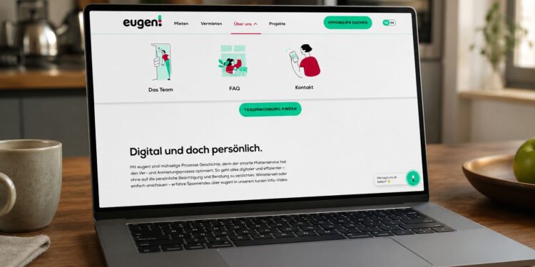 Die Immo-Plattform "eugen!" von Otto Immobilien hat einen KI-Agenten integriert. Bild: eugen.immo/Dall-E/OpenAI