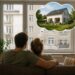 Eine willhaben-Studie mit Marketagent zeigt: Die Österreicher träumen zwar vom Haus mit Garten, müssen aber bei der Suche mit Mietwohnungen vorliebnehmen. Bild: Dall-E/OpenAI
