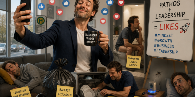 Auf LinkedIn scheint sich ein Trend breitzumachen, aus jeder Alltagshandlung eine Leadership-Weisheit zu konstruieren. Bild: OpenAI/Dall-E