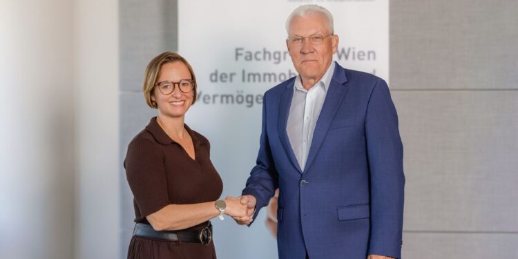 Nicole Fürntrath übernimmt den Vorsitz der Wiener Fachgruppe der Immobilientreuhänder von Michael Pisecky. Bild: Sandra Oblak