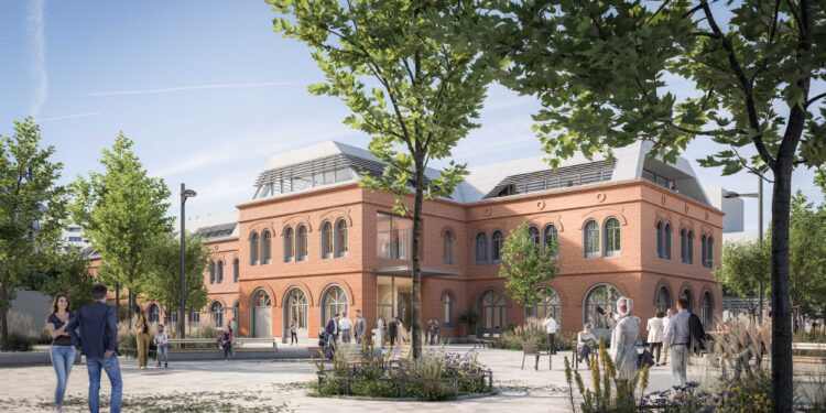 Die ehemalige Inventarhalle im Neuen Landgut wird zu Büros umfunktioniert. Bild: ZoomVP